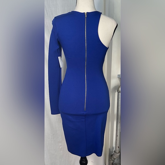 Charlotte Russe One Shoulder Long Sleeve Bodycon Dress w/ Cutout | NWT - Picture 4 of 8